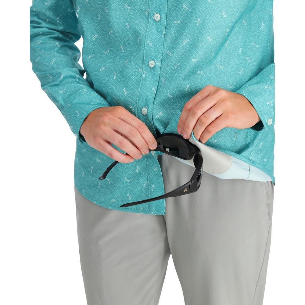 Simms Isle Shirt Women's in Dragonfly Gulf Blue